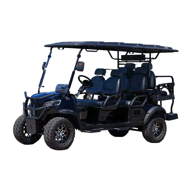 DJ gasoline-powered three-row six-seater golf cart